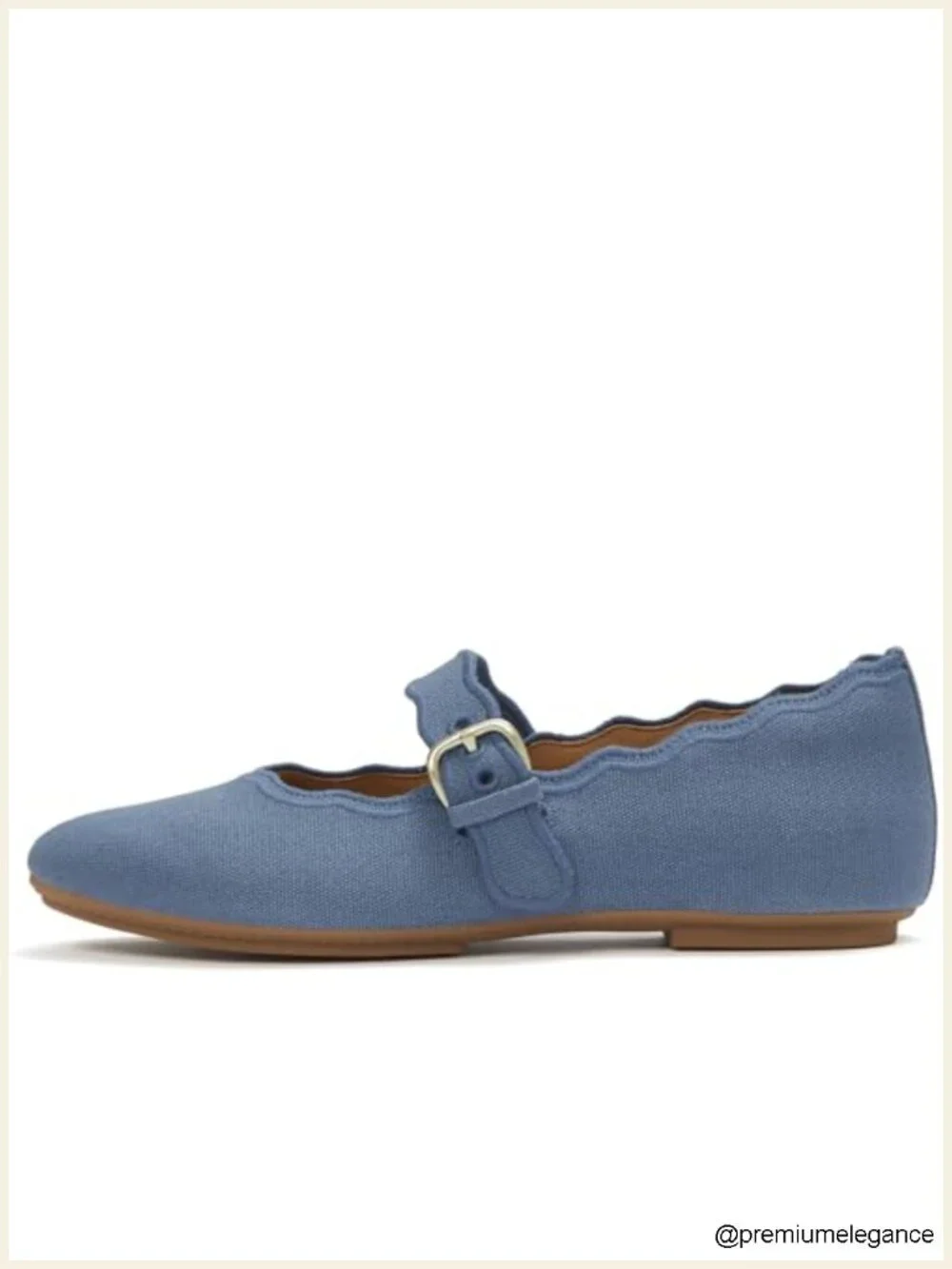 Canvas Mary Janes Ballet Flats with Dynamicush Cushioned Insole Non-Slip